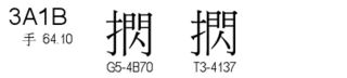 U+3A1B